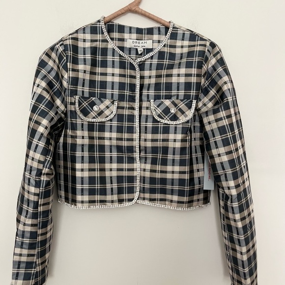 NEW Sister Jane DREAM Cosmic Check Cropped Jacket - Picture 5 of 8